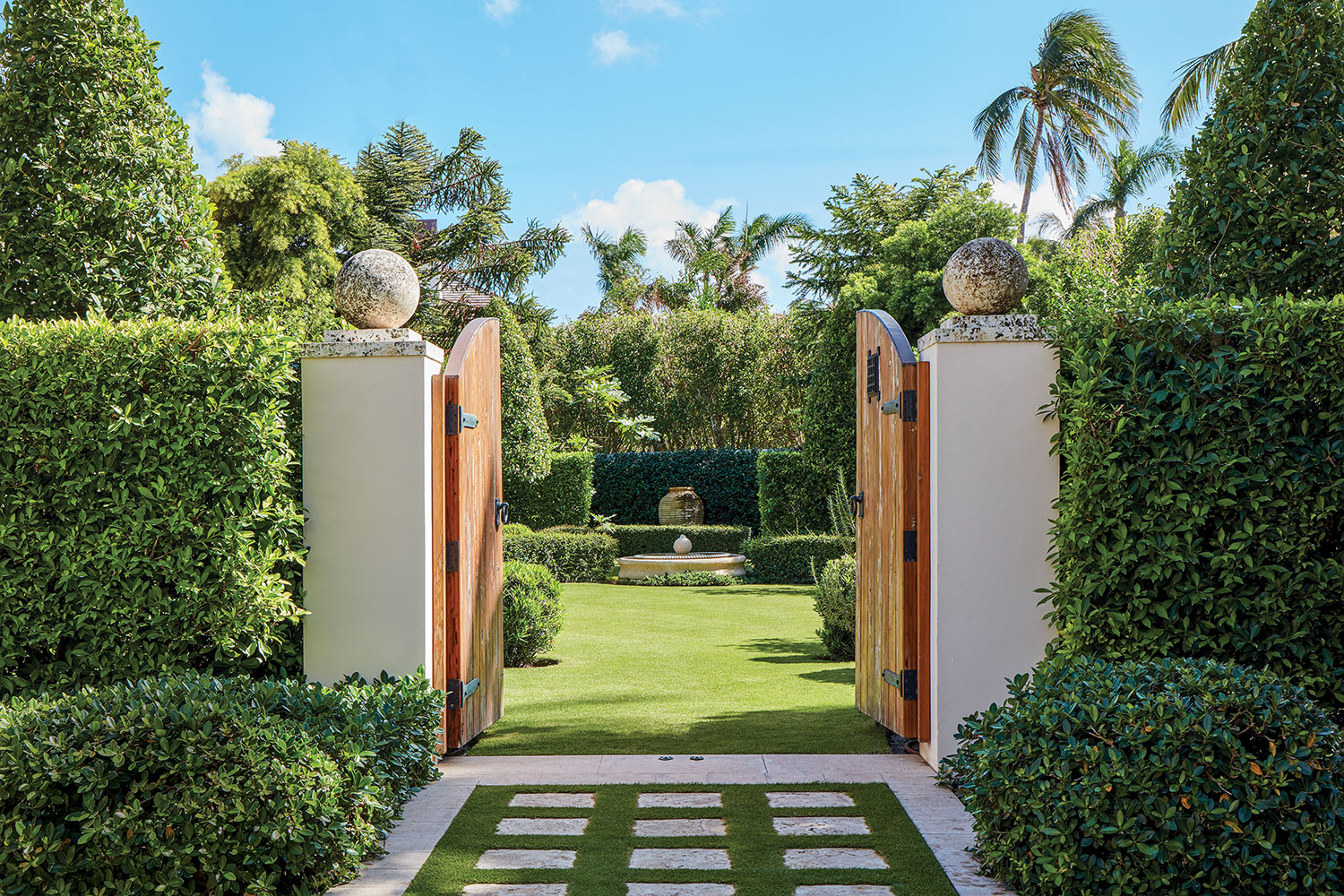 Formal Garden with Royal Palms